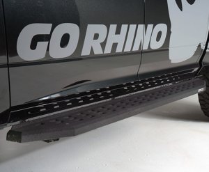 Ford F-350 Running Boards - Go Rhino - RB20 - Black - `99-`16